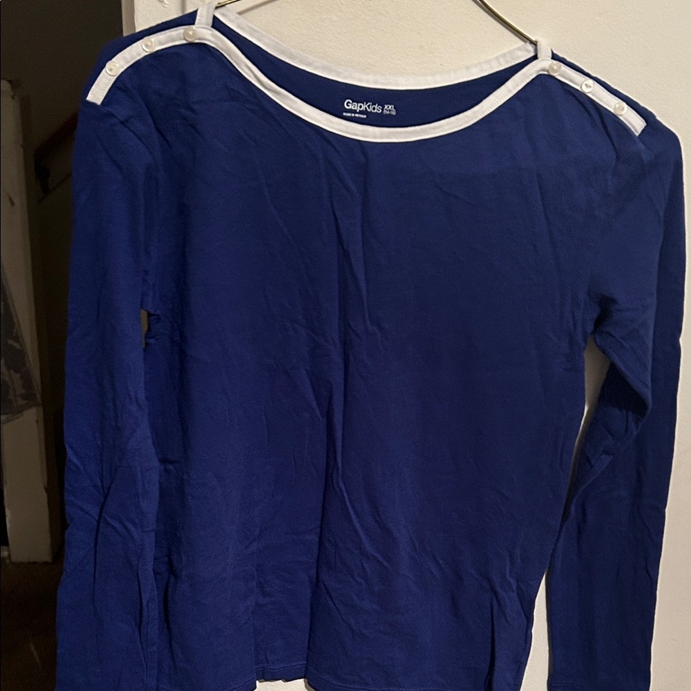 GAP Kids Royal Blue Tee with White Trim